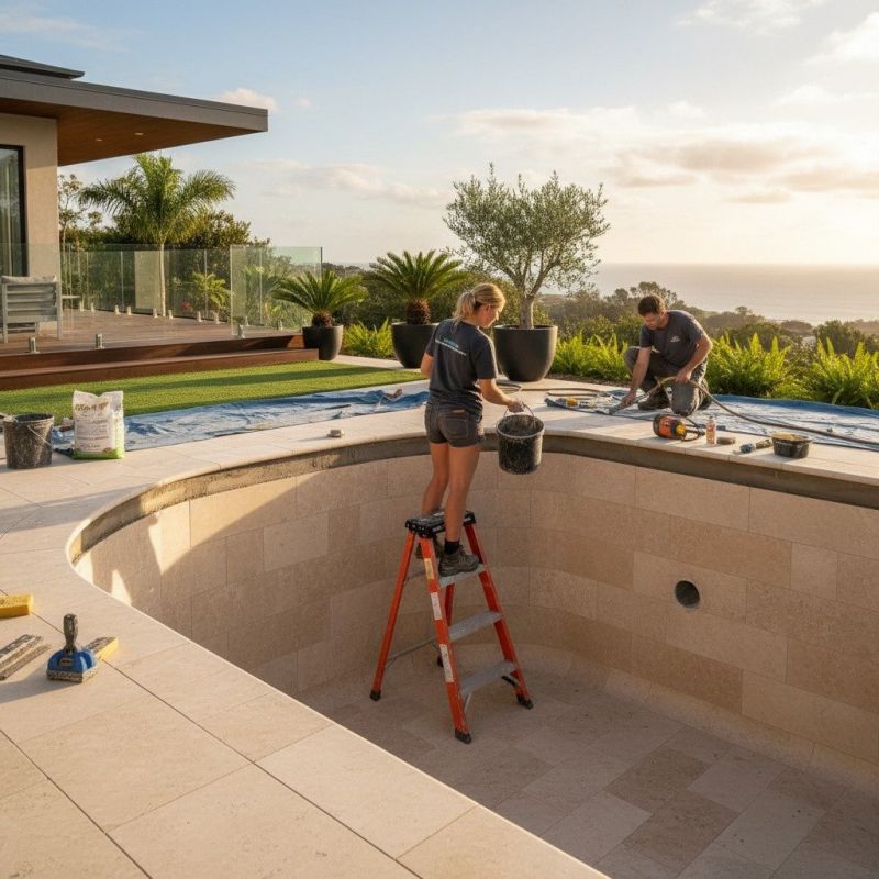 Inground Pool Plumbing Repair detail